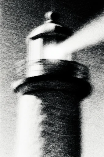 Gritty Analog Monochrome style reference image — glitch art