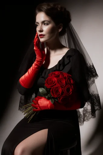 Crimson Chiaroscuro Noir style reference image — minimalist composition