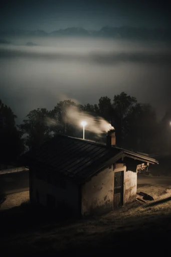 Nocturnal Motion Haze style reference image — warm golden glow