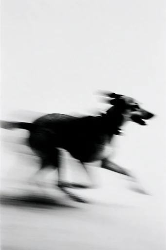 Ethereal Kinetic Monochrome style reference image — surreal kinetic energy