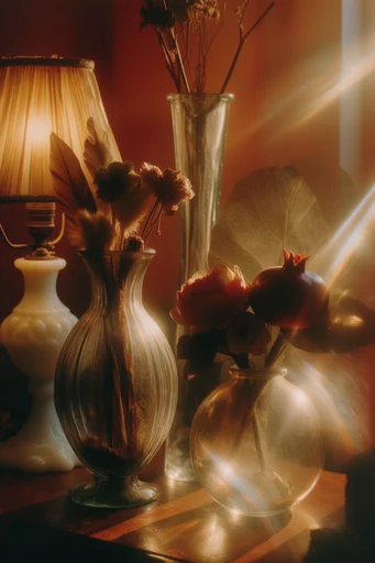 Amber Refracted Cinematic style reference image — dramatic chiaroscuro lighting