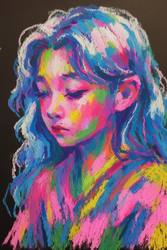 Luminous Electric Expressionism style reference image — tactile sketchbook style