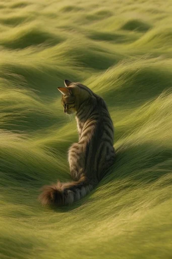 Sculptural Verdant Landscapes style reference image — deep directional shadows