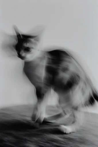 Ethereal Kinetic Monochrome style reference image — shutter drag