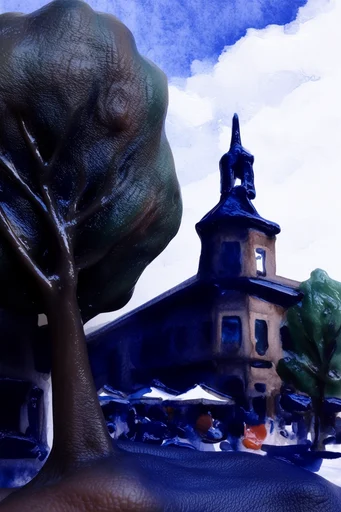 Visceral Cobalt Macro style reference image — monochromatic cobalt palette