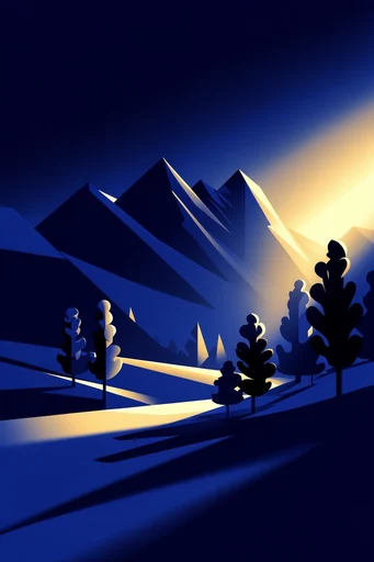 Neon Nocturnal Vectorism style reference image — vector illustration