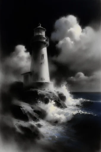 Ethereal Monochrome Noir style reference image — ethereal motion blur