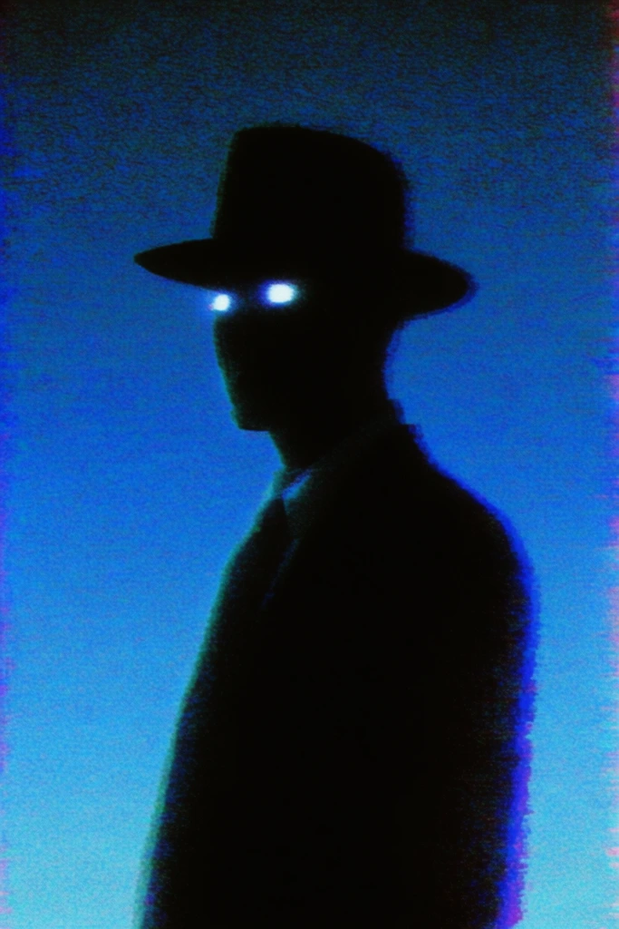 Electric Noir Glitch style AI image example 1