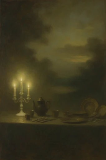Moody Tonalist Romanticism style reference image — classical oil painting