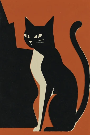 Modern Terracotta Noir style reference image — high-contrast silhouette