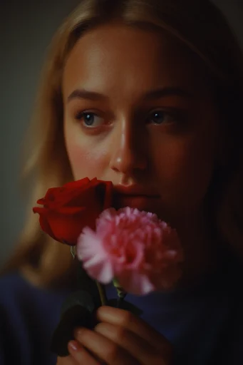 Cinematic Crimson Noir style reference image — subtle film grain