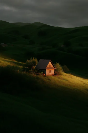 Cinematic Chiaroscuro Solitude style reference image — minimalist composition