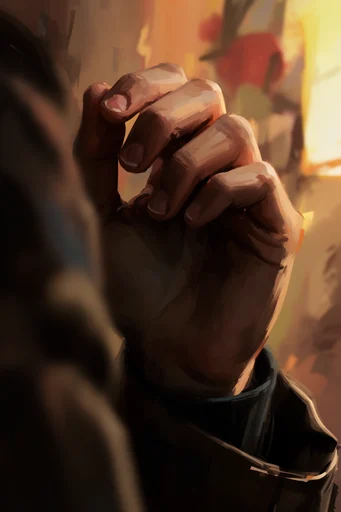 Gritty Painterly Chiaroscuro style reference image — bold visible brushstrokes