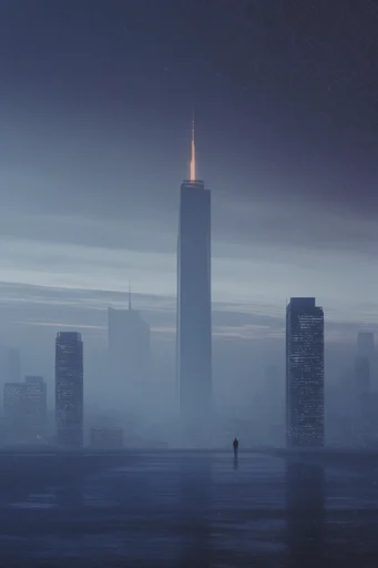 Ethereal Nordic Solitude style reference image — minimalist winter landscape
