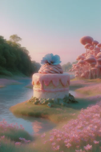 Ethereal Pastel Surrealism style reference image — nostalgic dreamscape
