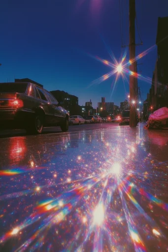 Prismatic Twilight Dreamscape style reference image — twilight blue hour