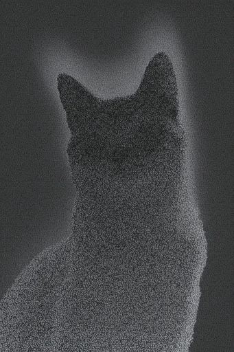 Luminous Pointillist Noir style reference image — analog grain