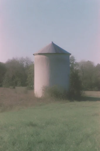 Acidic Liminal Printivism style reference image — analog film grain