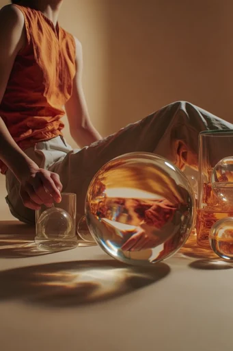 Amber Surrealist Still-Life moodboard — generate AI images in this style