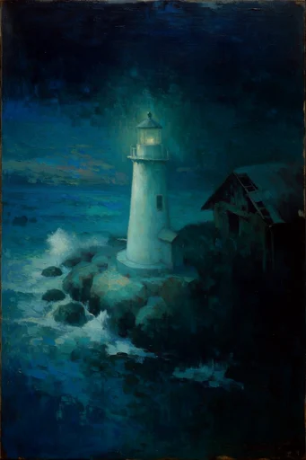Luminous Nocturnal Abyss style reference image — atmospheric dreamlike texture