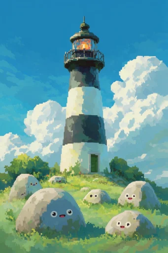 Atmospheric Pixel Nostalgia style reference image — surreal landscape