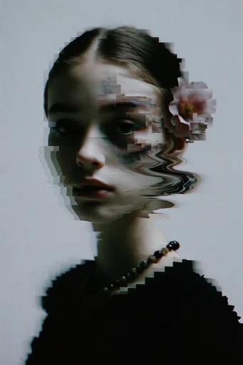 Fragmented Surrealist Portraiture style reference image — surrealist undertones