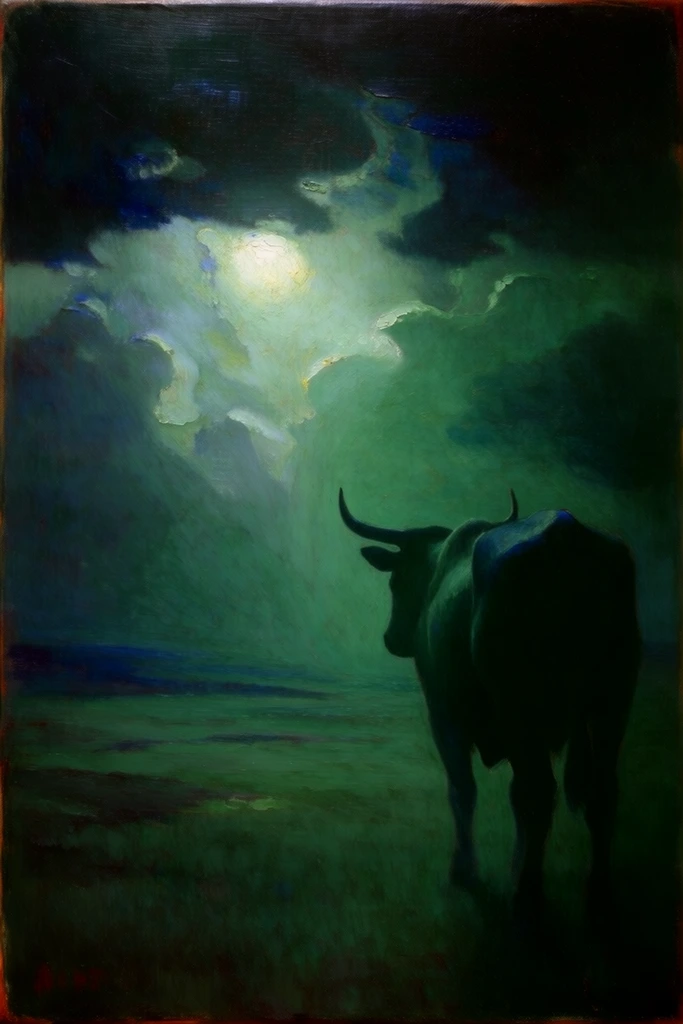 Luminous Nocturnal Tonalism style AI image example 3