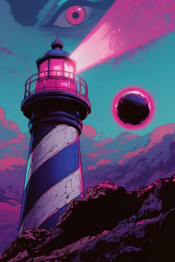 Neon Synthwave Graphic Noir style reference image — dynamic action lines