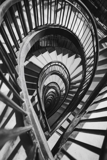 Monochromatic Brutalist Geometry style reference image — geometric curves