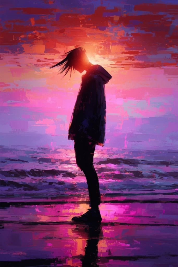 Luminous Neon Impressionism style AI image example 1