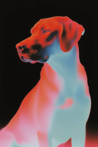 Spectral Thermal Aura style reference image — saturated neon bleed