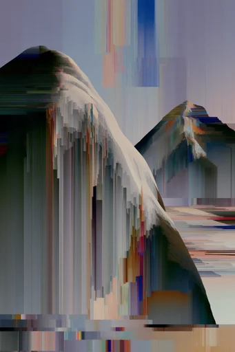 Surreal Digital Erosion style reference image — pixel sorting