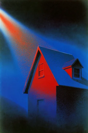 Nocturnal Synthwave Surrealism style reference image — minimalist surrealism