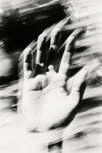 Spectral Kinetic Noir style reference image — intentional motion blur