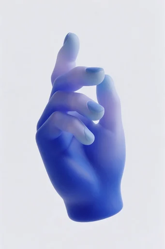 Tactile Monochrome Minimalism style reference image — cobalt and violet palette