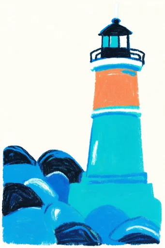Expressive Fauvist Sketchbook style reference image — wax crayon aesthetic