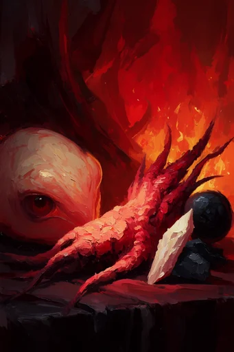 Infernal Gothic Impasto style reference image — chiaroscuro lighting