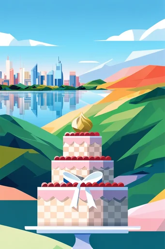 Geometric Impressionist Landscapes style reference image — minimalist architectural forms