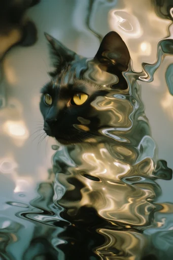 Surreal Fluid Refraction style reference image — shimmering caustics