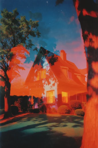 Ethereal Analog Dreamscape style reference image — cinematic light leaks