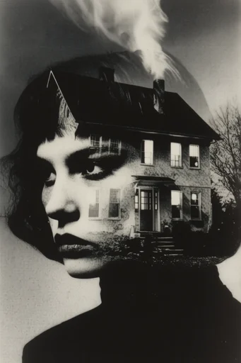 Gritty Analog Noir style reference image — glitch distortion