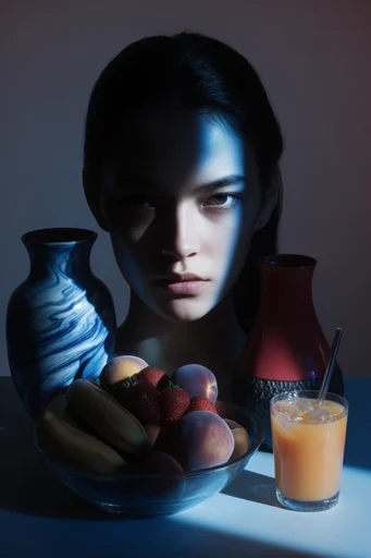 Graphic Chiaroscuro Minimalism style reference image — chiaroscuro portraiture