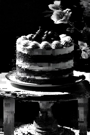 Corrupted Monochrome Noir style reference image — digital decay