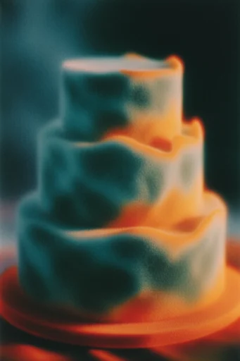 Luminous Thermal Pointillism style reference image — glowing neon gradients