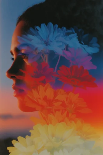 Ethereal Retro-Chromatic Surrealism style reference image — retro-futuristic gradient