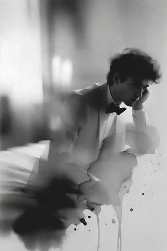 Ethereal Monochrome Noir moodboard — generate AI images in this style