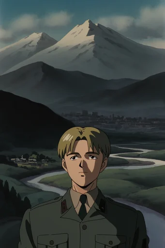 Cinematic Cyber-Noir Anime style reference image — cinematic 90s anime style