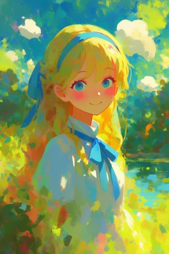 Luminous Whimsical Impressionism style reference image — textured painterly aesthetic