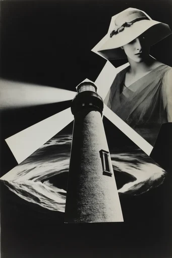 Monochrome Avant-Garde Noir style reference image — avant-garde photomontage