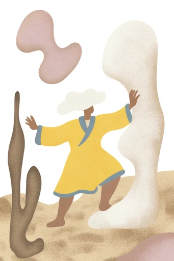 Textured Folk Surrealism moodboard — generate AI images in this style